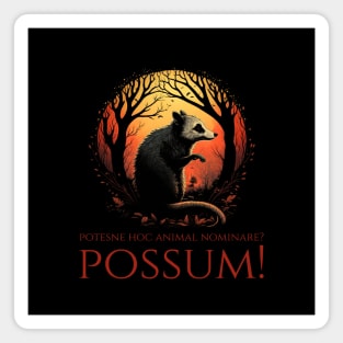 Potesne Hoc Animal Nominare? Possum! - Classical Latin Pun Meme Magnet